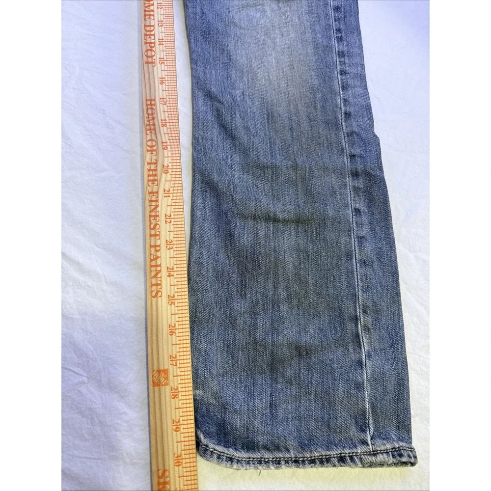 BKE Buckle Carter Straight Jeans Men 34R  Blue Fade Whiskered Western Denim